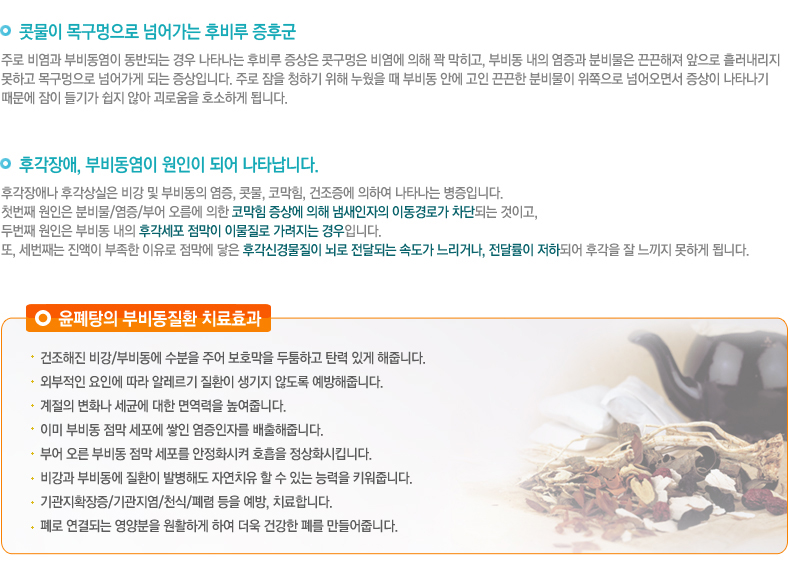 윤폐탕의 부비동질환 치료효과